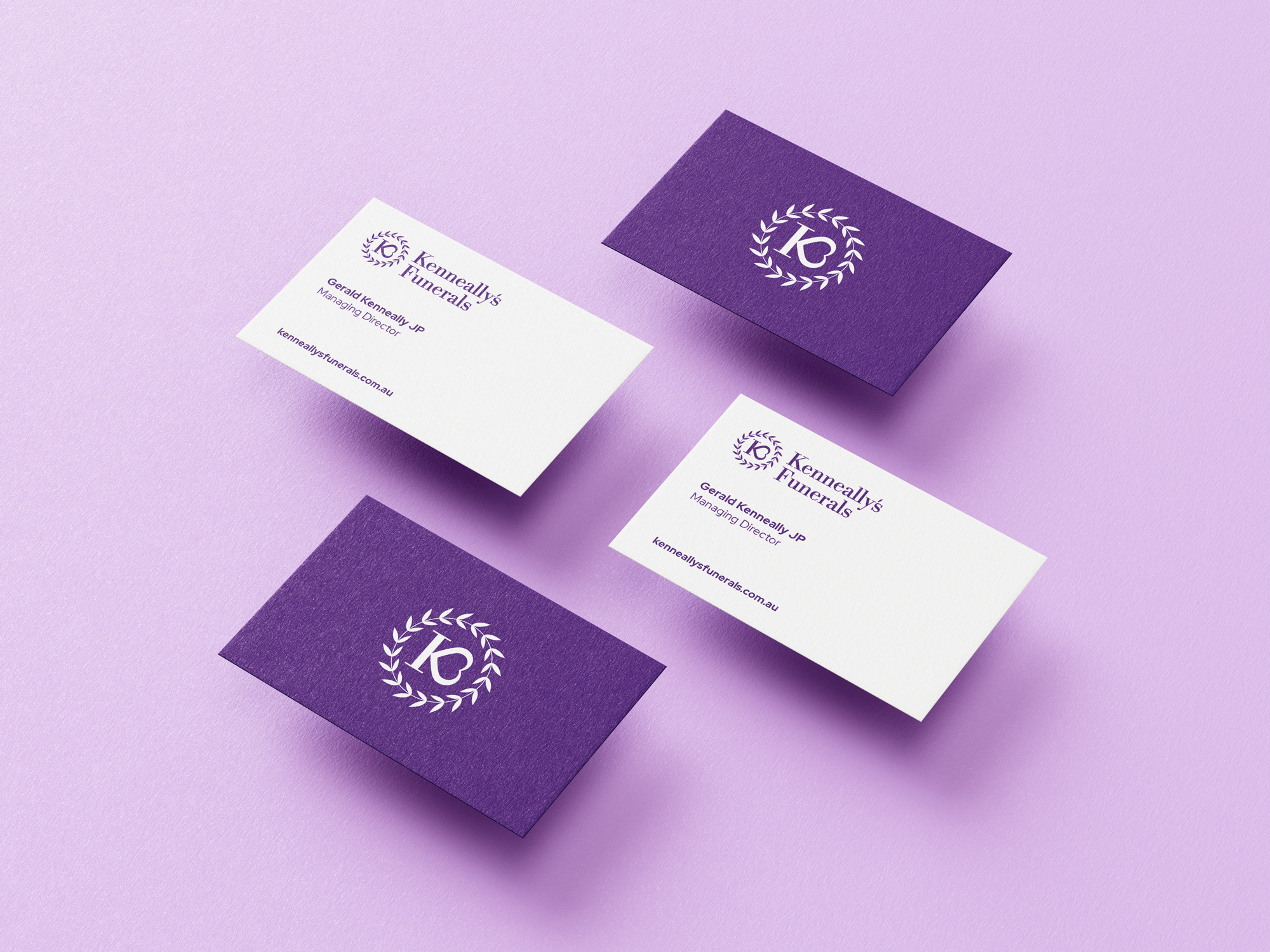 Kenneally's Funerals business cards
