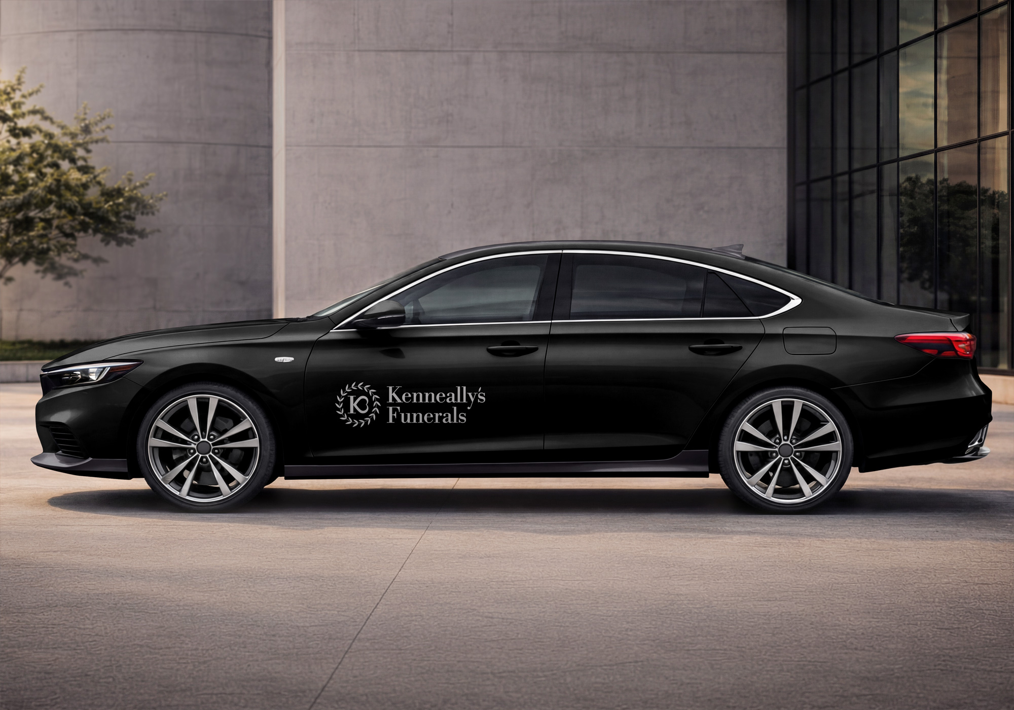 Kenneally's Funerals vehicle signage